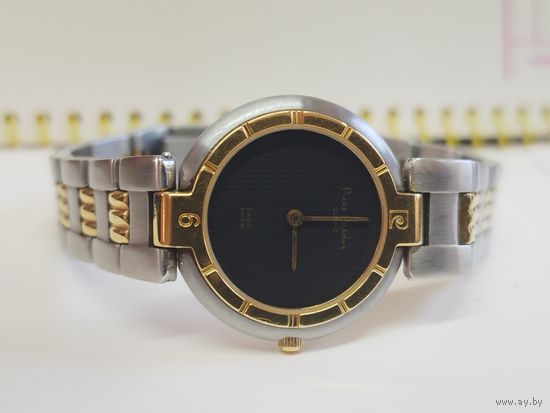 Часы "Pierre Cardin" оригинал,корпус нерж сталь+золочение,состояние,сапфир