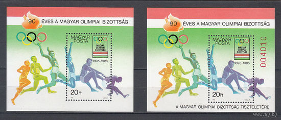 Спорт. Олимпийские игры. Венгрия. 1985. 2 блока. Michel N бл175А, 175 АI (224,0 е).