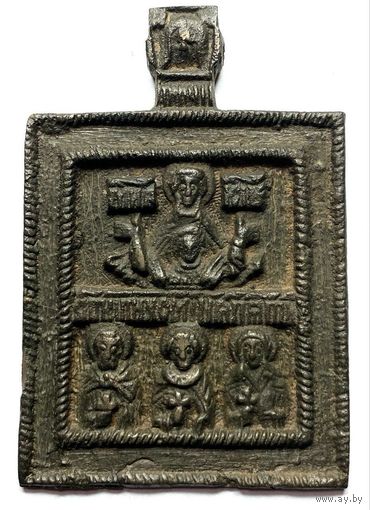 Икона меднолитая Знамение Пресвятой Богородицы.