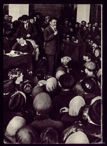 1965 год Калинин толкает речь на фабрике