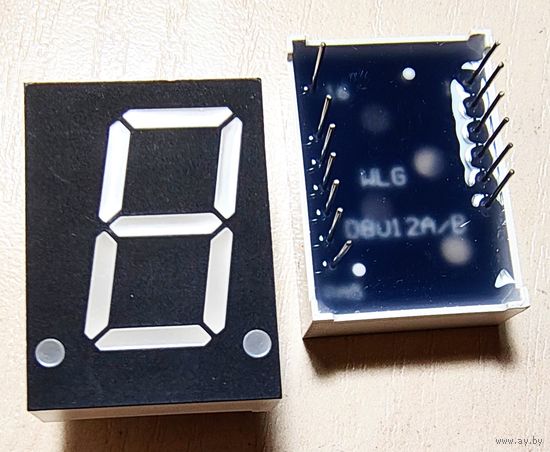 КРАСНЫЙ. 20 х 27,7 мм. Светодиодный индикатор. 1 цифра. Общий анод. GNS-8011BUE-11