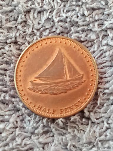 3. Распродажа. Тристан да Кунья (остров Стольтенхофф) 1/2 пенни 2008 г. Редкая! UNC! (смотрите другие лоты)