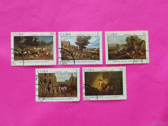 Куба. Живопись. ( 5 марок ) 1979 года. 4-19.