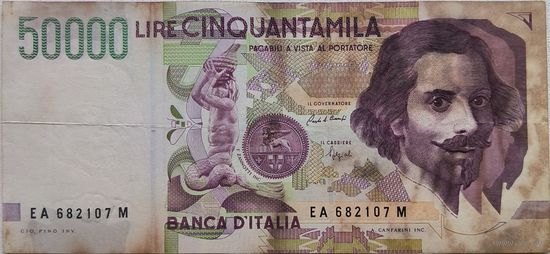 Италия 50000 Лир 1992 F 307