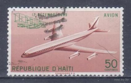 [482] Гаити 1960. Авиация.Самолет. Гашеная марка. 2
