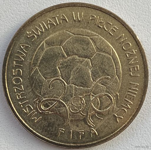 Польша 2 злотых 2006 г. Чемпионат мира по футболу 2006