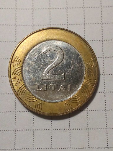 2 лита  Литва 2010 год. лот на обмен по предложению.