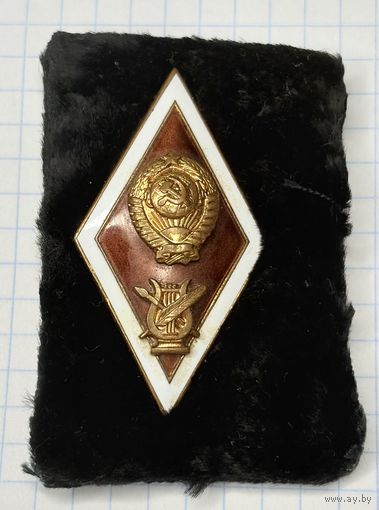 С 1 РУБЛЯ! ЗНАЧОК РОМБ О ВЫСШЕМ ОБРАЗОВАНИИ СССР