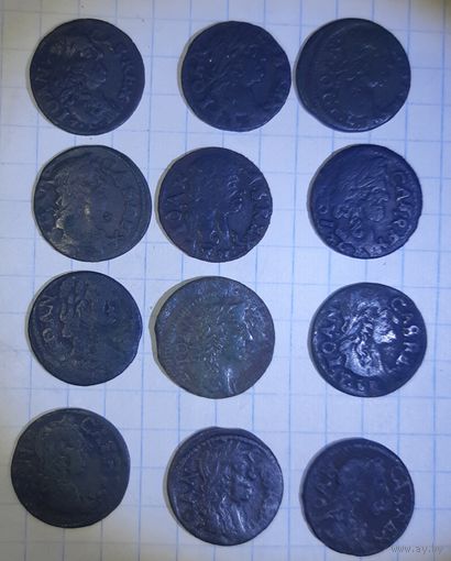 Баратинки Иоанн Казимир по разновидам