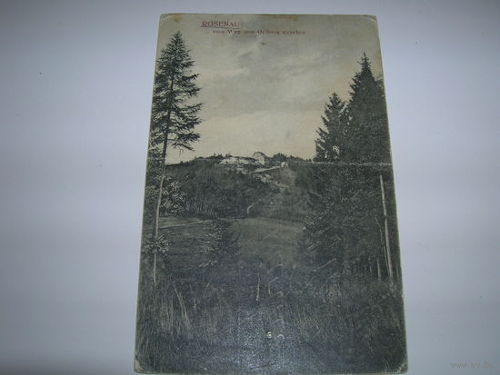 Открытка старинная начало XX в. Почта Пинск 1910 год Германия Розенау Елеонская гора Подписана прошла почту Марка