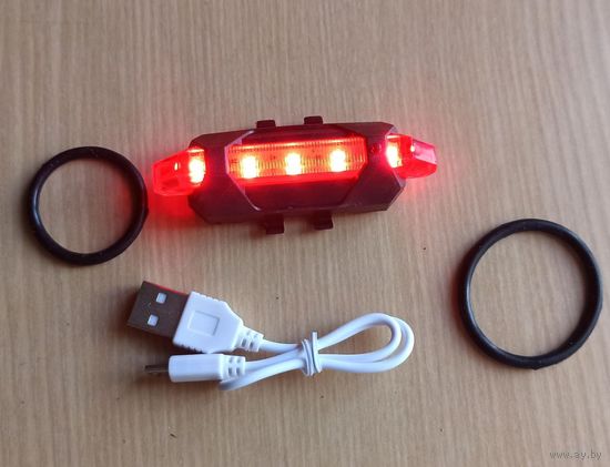 Велосипедный фонарь STG TL5411 перезаряжаемый от USB ( светодиодов 5)