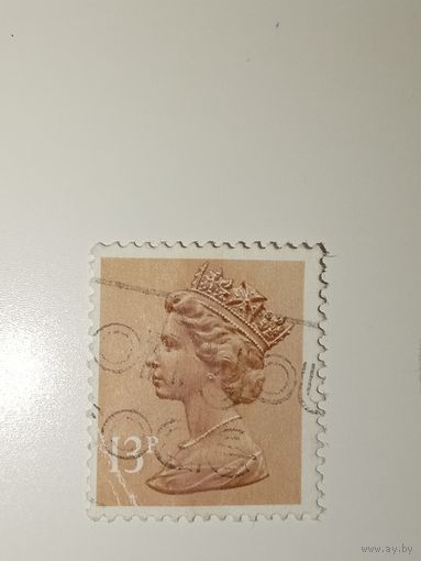 Великобритания 1971 Профиль королевы Елизаветы II, созданный на основе скульптуры Арнольда Машина