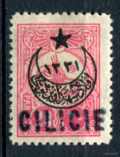 Французская оккупация Турции, Киликия - 1919г. - тугра, надп. Cilicie, 20 Pa - 1 марка - чистая, без клея [Mi 22]. #4-W2-136-A-2