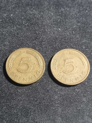Германия 5 пфеннигов 1996 G A