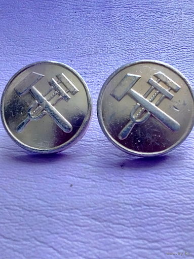 ПУГОВИЦЫ железнодорожные. Кительные(большие, алюминий, Ф-21,8 мм.) после 2000 г.