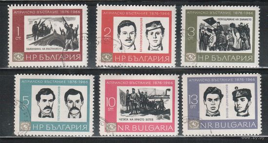 Болгария-1966, (Мих.1612-1617) , гаш.   , Восстание против Турции(полная серия)
