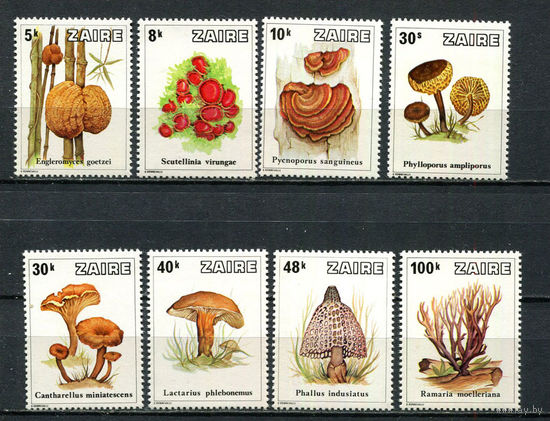 Конго (Заир) - 1979 - Грибы - (незначительные пятна на клее у ном. 100) - [Mi. 597-604] - полная серия - 8 марок. MNH.  (Лот 80HA)-T4P47