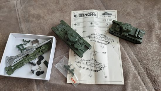 Танки Т-35 и Т-28 в масштабе 1/87 и обломки бонусом