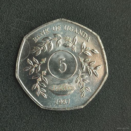 Уганда 5 шилингов 1987 г.