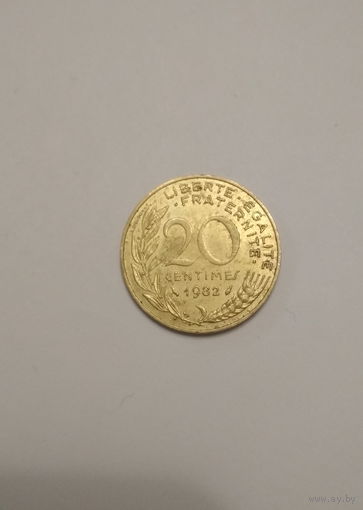 Франция / 20 сантимов / 1982 год