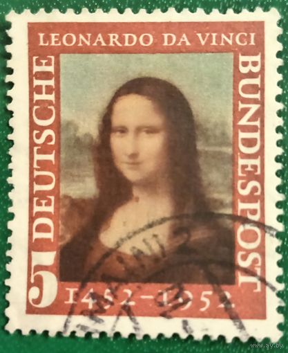 ФРГ 1952. Живопись Леонардо Да Винчи. Мона Лиза