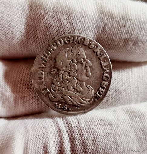6 грошей шестак 1679 год Бранденбург-Пруссия Фридрих Вильгельм HS м.д. Кёнигсберг НЕЧАСТЫЙ ГОД, СОХРАН