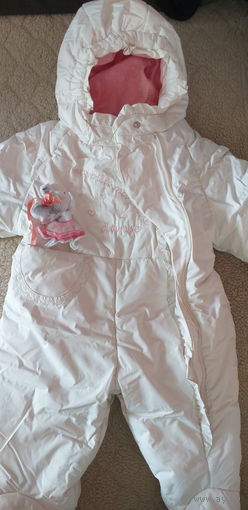 Комбинезон белый (Бимоша) для девочки рост 68