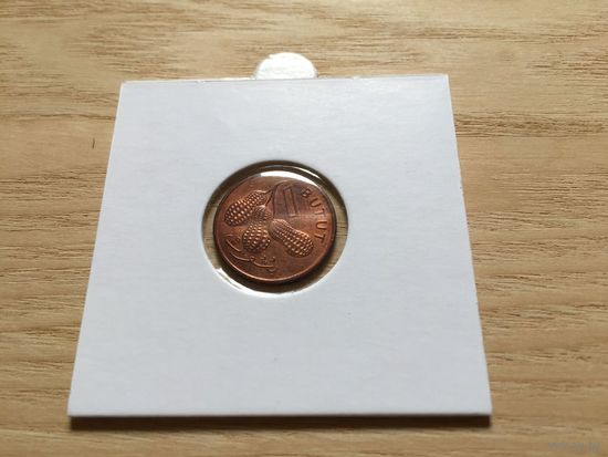 Гамбия 1 бутут 1973 год (в холдере). Одна монета в 1973 году.