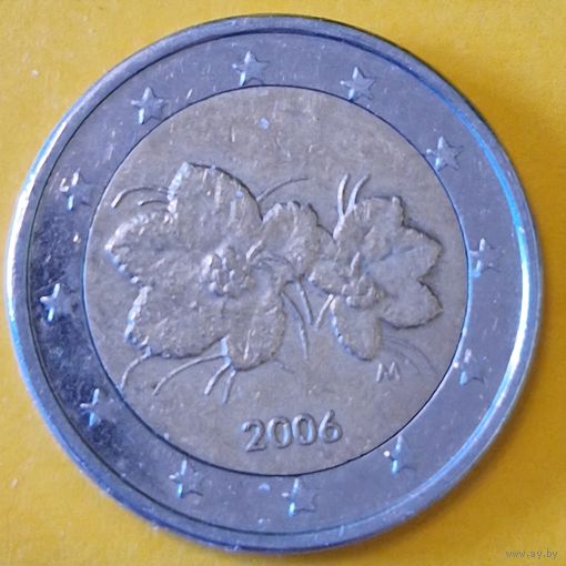 Финляндия 2 евро 2006 стандартная монета из оборота