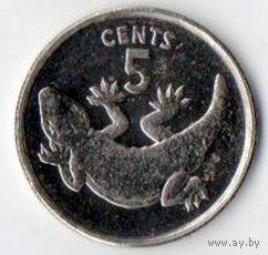 РЕСПУБЛИКА КИРИБАТИ 5 ЦЕНТОВ 1979. ФАУНА. ЯЩЕРИЦА