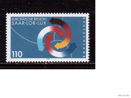 Германия(ФРГ)-1997,(Мих.1957), ** , Германия-Франция-Люксембург