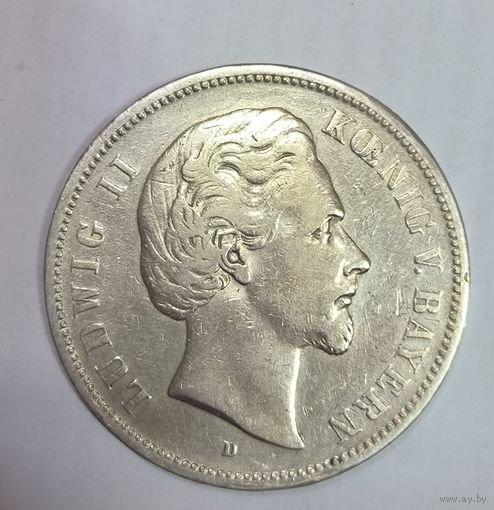 5 марок 1875 Бавария нечастая!