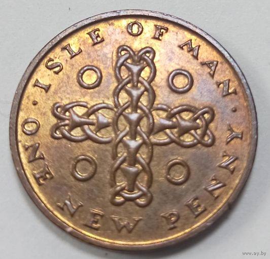1 новый пенни 1975 год, Остров Мэн