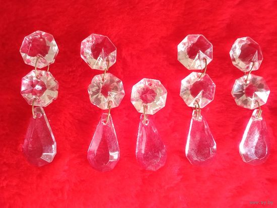 (Лот - все,что на фото)   подвески для люстры, бра