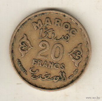 Марокко 20 франк 1952