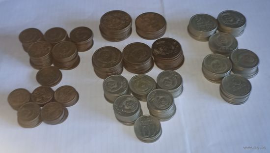 Монеты СССР, 232 штуки, одним лотот