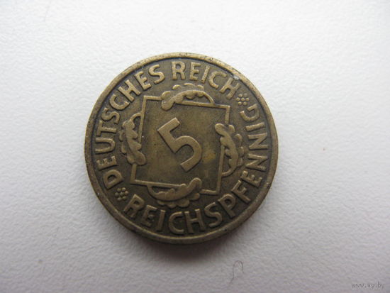 5 пфеннигов  1936 J