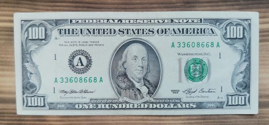США, 100 долларов, 1993г. VF