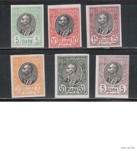 Сербия-1905,(Мих.85В-94В)   *   , Стандарт, Король Петр,