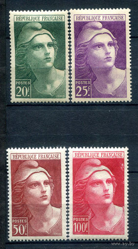 Франция - 1945г. - Марианна. Стандартный выпуск - 4 марки - полная серия, MH [Mi 703-706]. #2-Fr-43-A-2