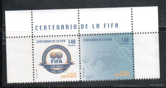 Коста-Рика-2004(Мих.1607-1608) **, Спорт, футбол, 100-лет ФИФА, (полная серия)(2)