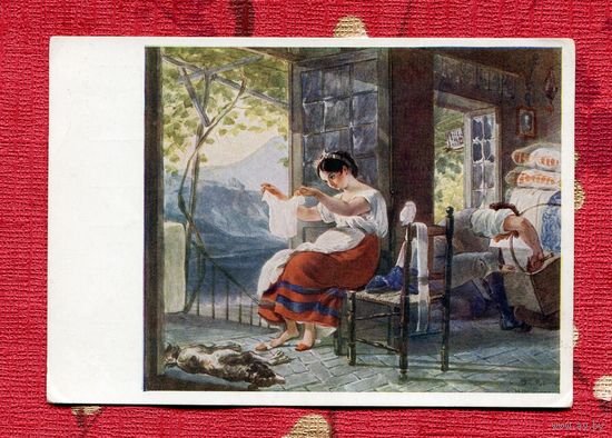 Брюллов К.П. "Семейная сцена" Живопись 1957г. Чистая