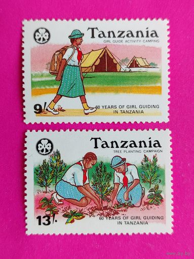 Танзания. Пионеры. Скауты. ( 2 марки ) 1990 года. 5-17.