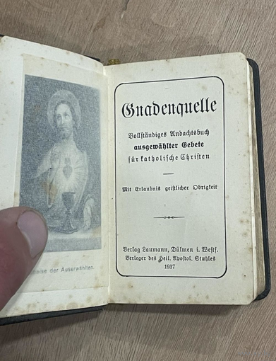 Карманный католический молитвенник издан 1937 году в Германии