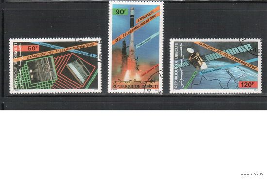 Джибути-1985 (Мих.454-456) гаш.  , Космос(полная серия)