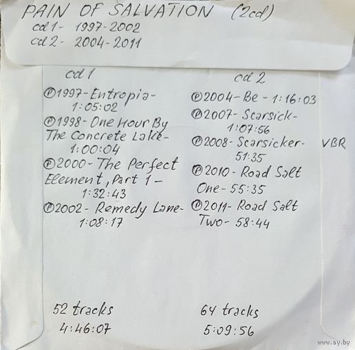 CD MP3 дискография PAIN OF SALVATION - 2 CD