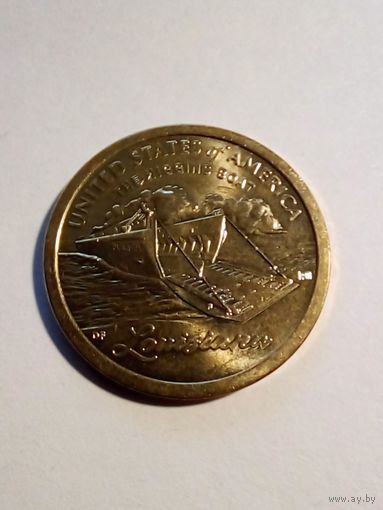 США 1 доллар 2023 г Серия Инновации ,,Лодка Хиггинса'' UNC