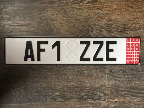 Автомобильный номер для коллекции
