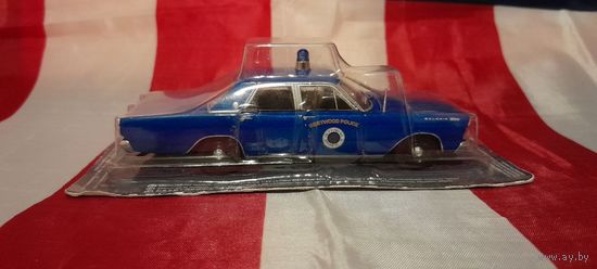 Машинка (модель) deagostini 1:43 Полицейские машины мира Ford Galaxie 500 1965