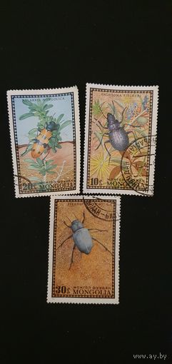 Монголия жуки 3шт